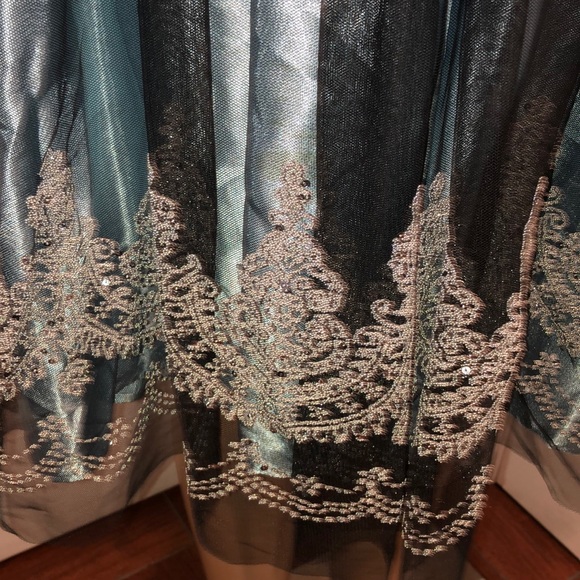 Davids bridal blue dress. 6 - Picture 3 of 5